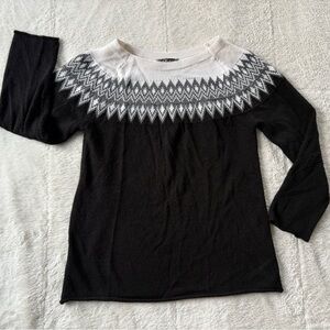 CCK Style Women’s Fair Isle Sweater Crewneck Soft Cozy Size Small